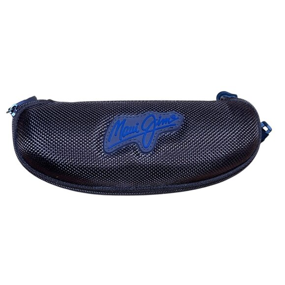 Maui Jim Hard Shell Zippered Clamshell Sunglass Case With Carabiner Clip Brown - Picture 6 of 6